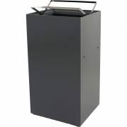 Affaldsspand, V-Part, mørkegrå, pulverlakeret stål, 90 l