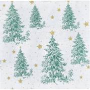 Frokostserviet, Christmas Tree, 3-lags, 1/4 fold, 33x33cm, flerfarvet