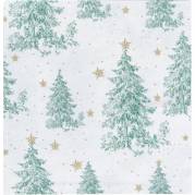Middagsserviet, Christmas Tree, 3-lags, 1/4 fold, 40x40cm, flerfarvet