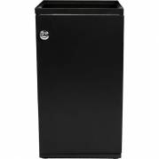 Affaldsspand, V-Part Modular waste, sort, pulverlakeret st&aring;l, 85 l, med frontl&aring;ge