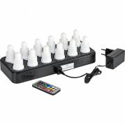 LED lys, Duni, 7cm, Ø4cm, varm hvid, 13 timer, sæt a 12 stk.