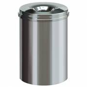 Brandhæmmende affaldsspand, V-Part, stål, rustfrit stål, 30 l