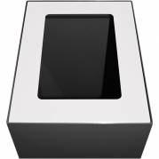 Topindsats, V-Part, hvid, pulverlakeret stål, åbent indkast, til modulopbygget affaldsspand