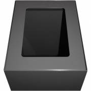 Topindsats, V-Part, mørkegrå, pulverlakeret stål, åbent indkast, til modulopbygget affaldsspand