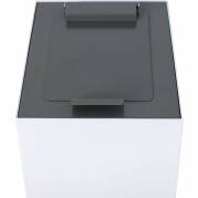 Låg, V-Part, mørkegrå, pulverlakeret stål, soft close, til modulopbygget affaldsspand