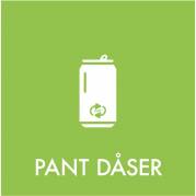 Piktogram, 12x12cm, grøn, folie, til pant dåse