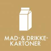 Piktogram, 6x6cm, brun, folie, til mad- og drikkekartoner