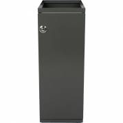 Affaldsspand, V-Part, mørkegrå, pulverlakeret stål, 55 l, med frontlåge