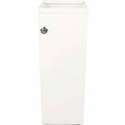 Affaldsspand, V-Part, hvid, pulverlakeret stål, 55 l, med frontlåge