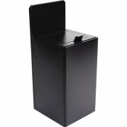 Affaldsspand, V-Part, sort mat, pulverlakeret stål, 1-rums, 1x20 l