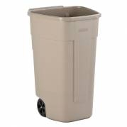 Affaldscontainer, Rubbermaid, beige, plast, 110 l, med 2 hjul, uden låg