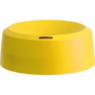 L&aring;g, Rotho Mode, 15cm, &Oslash;38cm, gul, PP, med h&oslash;j kant