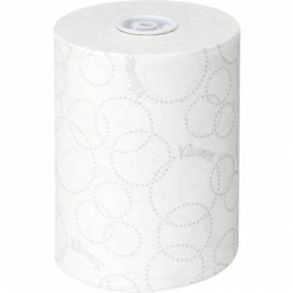 Håndklæderulle, Kimberly-Clark Kleenex, 2-lags, 100m x 19,8cm, Ø15cm, hvid, blandingsfibre