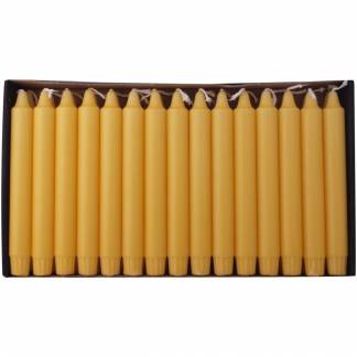 Kronelys &Oslash;23x200 mm Br&aelig;ndetid 8 timer Overdryppede Stearin Gul