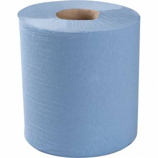 Håndklæderulle, neutral, 1-lags, Midi, 300m x 20cm, Ø19cm, blå, genanvendt papir