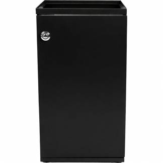 Affaldsspand, V-Part Modular waste, sort, pulverlakeret st&aring;l, 85 l, med frontl&aring;ge