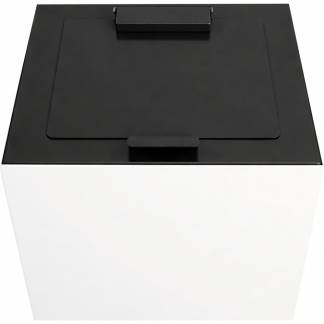 L&aring;g, V-Part Modular waste, sort, pulverlakeret st&aring;l, soft close, til modulopbygget serie