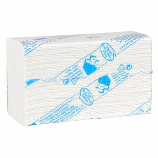 Håndklædeark, neutral, 3-lags, W-fold, 36x22cm, 9 cm, hvid