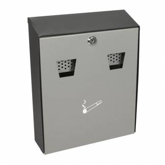 Askebæger, V-Part, sort, pulverlakeret stål, med inderspand, brændhæmmende