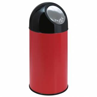 Affaldsspand, V-Part, r&oslash;d, metal/plast, 40 l