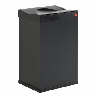 Affaldsspand, Hailo Big Box, sort, metal/plast, 40 l, rektangul&aelig;r