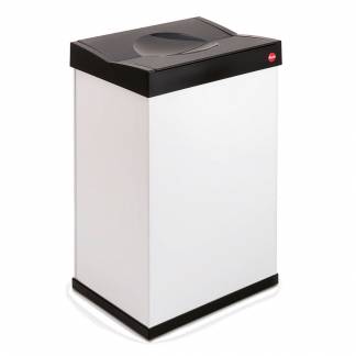 Affaldsspand, Hailo Big Box, hvid, metal/plast, 40 l, rektangul&aelig;r