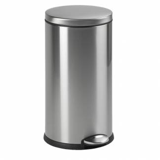Pedalspand, Simplehuman, st&aring;l mat, rustfrit st&aring;l, 30 l, med inderspand i plast, og soft close l&aring;g