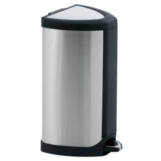 Pedalspand, EKO Grace, st&aring;l mat, FPP/rustfrit st&aring;l, 15 l, med inderspand i plast, og soft close l&aring;g