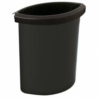 Indsats, V-Part, sort, plast, 6 l, til rund affaldsspand