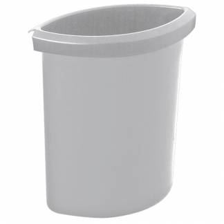 Indsats, V-Part, grå, plast, 6 l, til rund affaldsspand