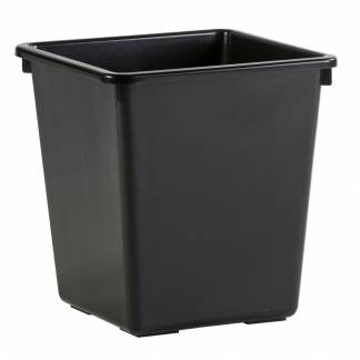 Papirkurv, V-Part, sort, plast, 27 l, kildesortering mulig