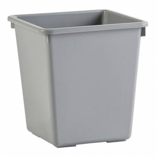 Papirkurv, V-Part, grå, plast, 27 l, kildesortering mulig