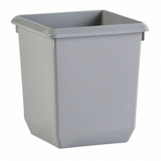 Papirkurv, V-Part, grå, plast, 21 l, kildesortering mulig