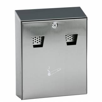 Askebæger, V-Part, grå, rustfrit stål, med inderspand, brændhæmmende