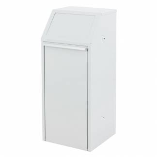 Affaldsspand, V-Part, grå, galvaniseret stål/pulverlakeret stål, 70 l, med inderspand i metal