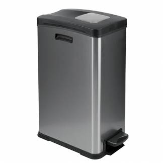 Pedalspand, EKO Rejoice, st&aring;l, FPP/rustfrit st&aring;l, 30 l, med inderspand i plast, og soft close l&aring;g