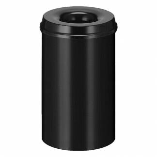Brandh&aelig;mmende affaldsspand, V-Part, sort, metal, 20 l