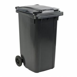 Affaldscontainer, ESE, grå, plast, 240 l, UV-resistent