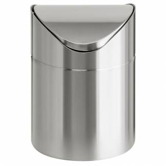 Affaldsspand, V-Part, stål mat, rustfrit stål, 1.5 l, ilddæmpende