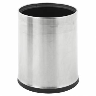 Papirkurv, st&aring;l, pulverlakeret st&aring;l, 10 l, med inderspand i metal