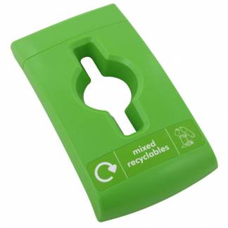 L&aring;g, Enviro, gr&oslash;n, MDPE, med &aring;bent indkast, til alle typer affald