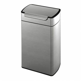 Affaldsspand, Simplehuman Touch-Bar bin, st&aring;l mat, rustfrit st&aring;l, 40 l, inderspand i plast