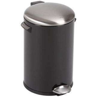 Pedalspand, EKO Belle Deluxe, sort, pulverlakeret stål, 12 l, med inderspand i plast, og soft clo...
