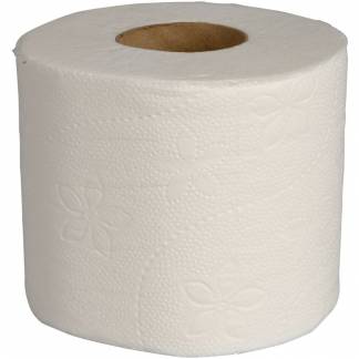 Toiletpapir, neutral, 2-lags, 44m x 9,5cm, Ø12cm, hvid