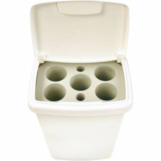 Affaldsspand, V-Part, hvid, plast, 7-rums, 50 l, indsats i plast