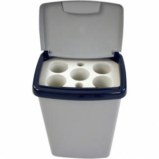 Affaldsspand, V-Part, grå, plast, 7-rums, 50 l, indsats i plast