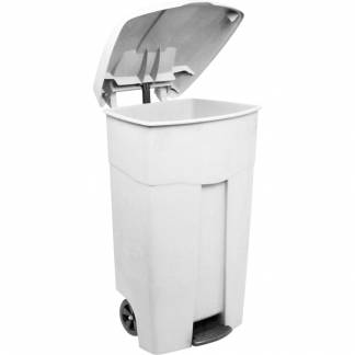 Affaldscontainer, V-Part, hvid, plast, 125 l, med håndtag