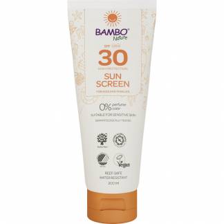 Sollotion, Bambo Nature, 200 ml, SPF 30, uden farve og parfume, 23% fedt,