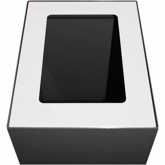 Topindsats, V-Part, hvid, pulverlakeret stål, åbent indkast, til modulopbygget affaldsspand