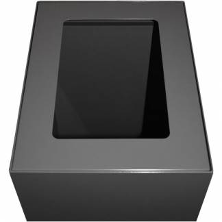 Topindsats, V-Part, mørkegrå, pulverlakeret stål, åbent indkast, til modulopbygget affaldsspand